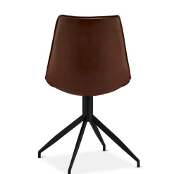 Wohnen 2er Kunstlederstuhl-Set in Braun - Enyet (2er Set)