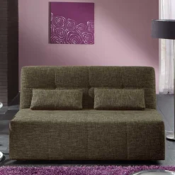 Wohnen 2er Wohnzimmercouch in Braun mit Bettfunktion - Dunya