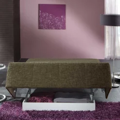 Wohnen 2er Wohnzimmercouch in Braun mit Bettfunktion - Dunya