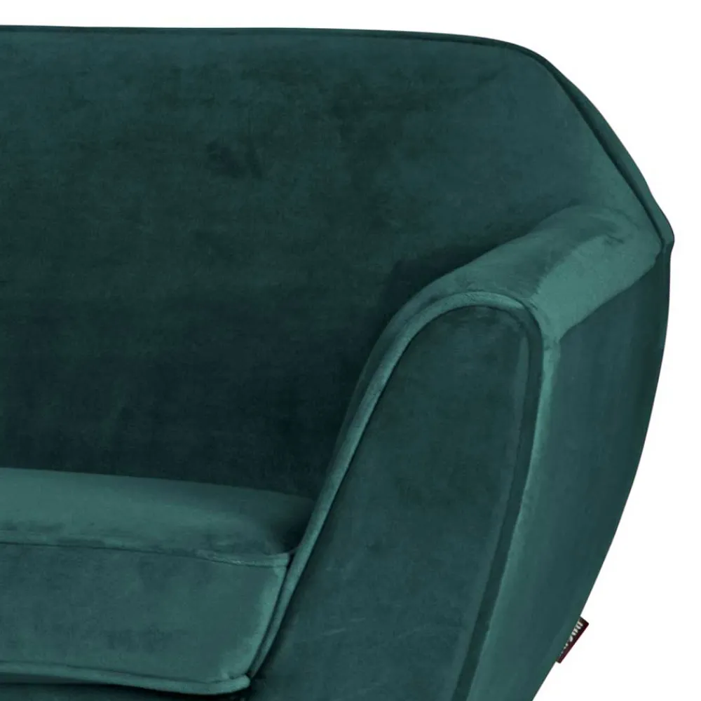 Wohnen Sofas|Sofa*2,5er Wohnzimmercouch in Petrol Blau & Schwarz - Jerry