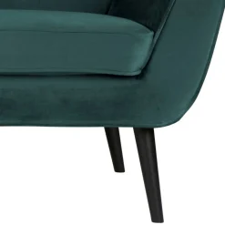 Wohnen Sofas|Sofa*2,5er Wohnzimmercouch in Petrol Blau & Schwarz - Jerry