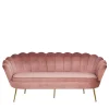 Wohnen 3er Wohnzimmersofa im Retrostil Muschel - Ciabeta