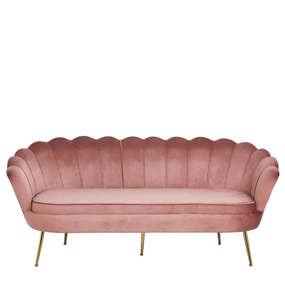 Wohnen 3er Wohnzimmersofa im Retrostil Muschel - Ciabeta