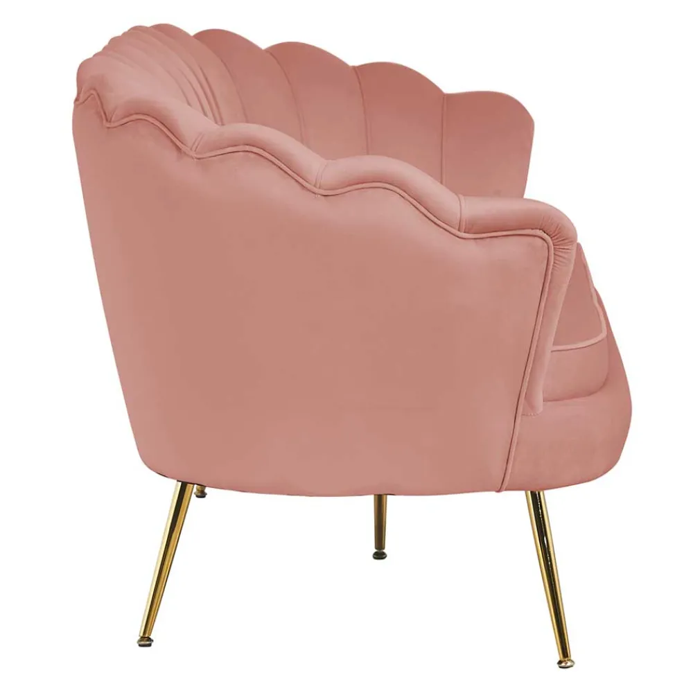 Wohnen 3er Wohnzimmersofa im Retrostil Muschel - Ciabeta
