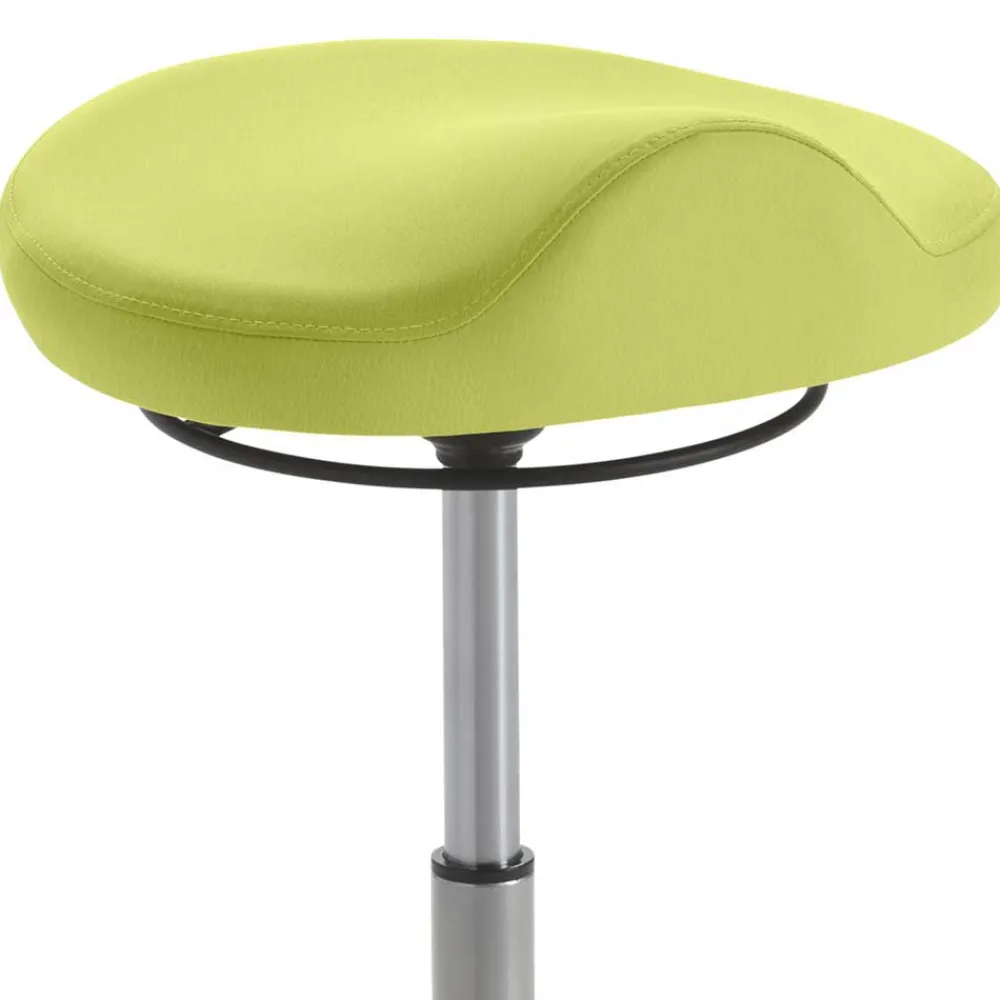 Wohnen Barhocker|Hocker*Ergonomischer Büro Kunstlederhocker in Hellgrün - Simpra