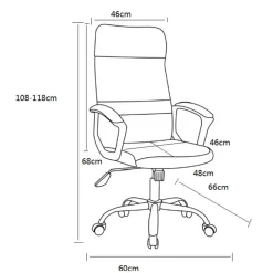 Wohnen Bürostühle*Ergonomischer Bürostuhl mit hoher Lehne & Armlehnen - Boldigano