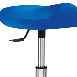 Wohnen Ergonomischer Drehhocker in Blau Stoff - Olinendra