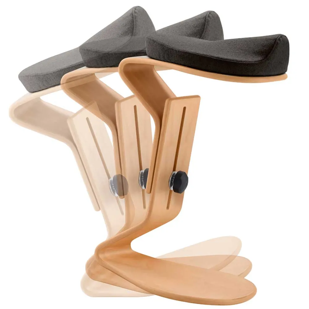 Wohnen Bürostühle*Ergonomischer Holz Hocker variabel einstellbar - Carinna