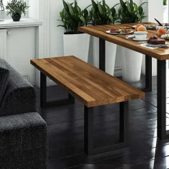 Wohnen Küchenbänke|Esszimmerbänke*Essbank Manzey aus Wildeiche Massivholz