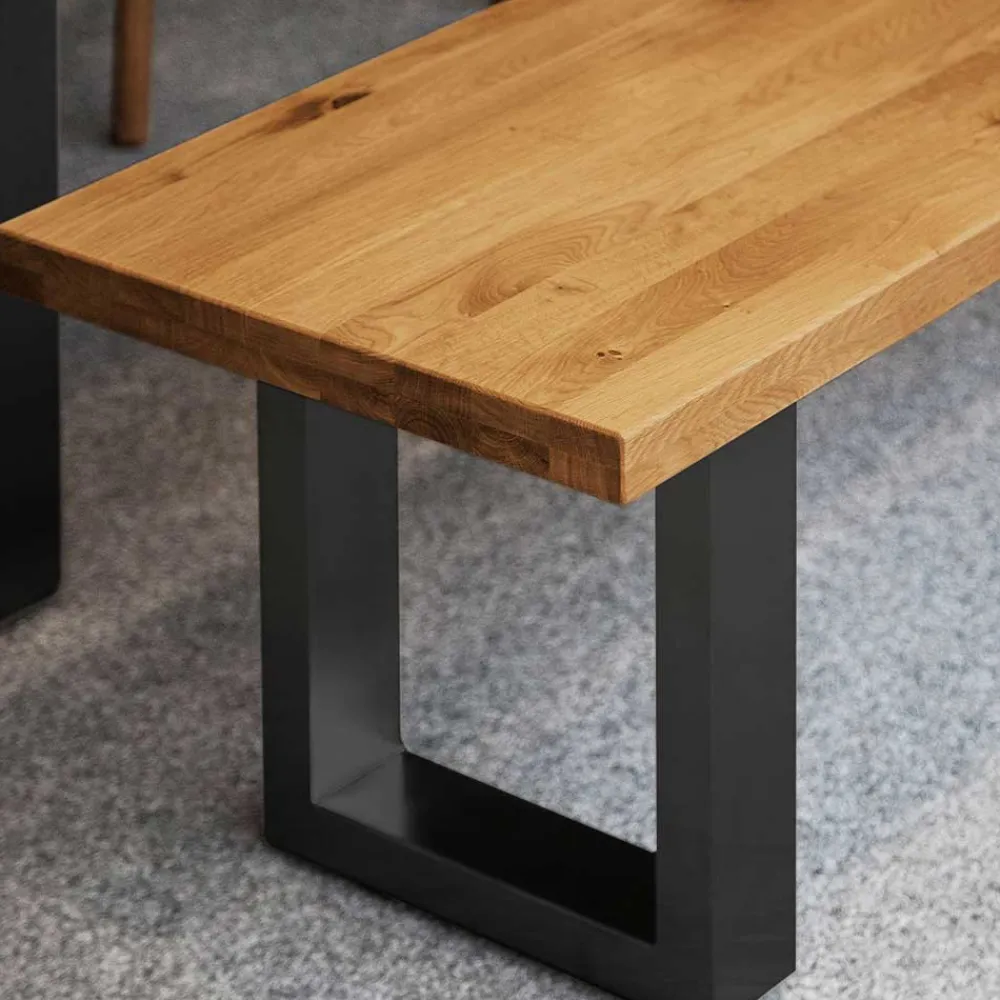 Wohnen Küchenbänke|Esszimmerbänke*Essbank Manzey aus Wildeiche Massivholz