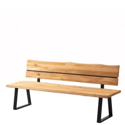 Wohnen Essbank mit Lehne - Wildeiche Naturkante - Jessmine