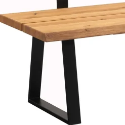 Wohnen Essbank mit Lehne - Wildeiche Naturkante - Jessmine