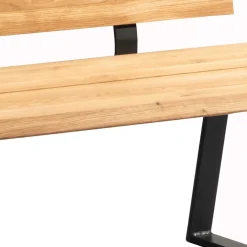 Wohnen Essbank mit Lehne - Wildeiche Naturkante - Jessmine