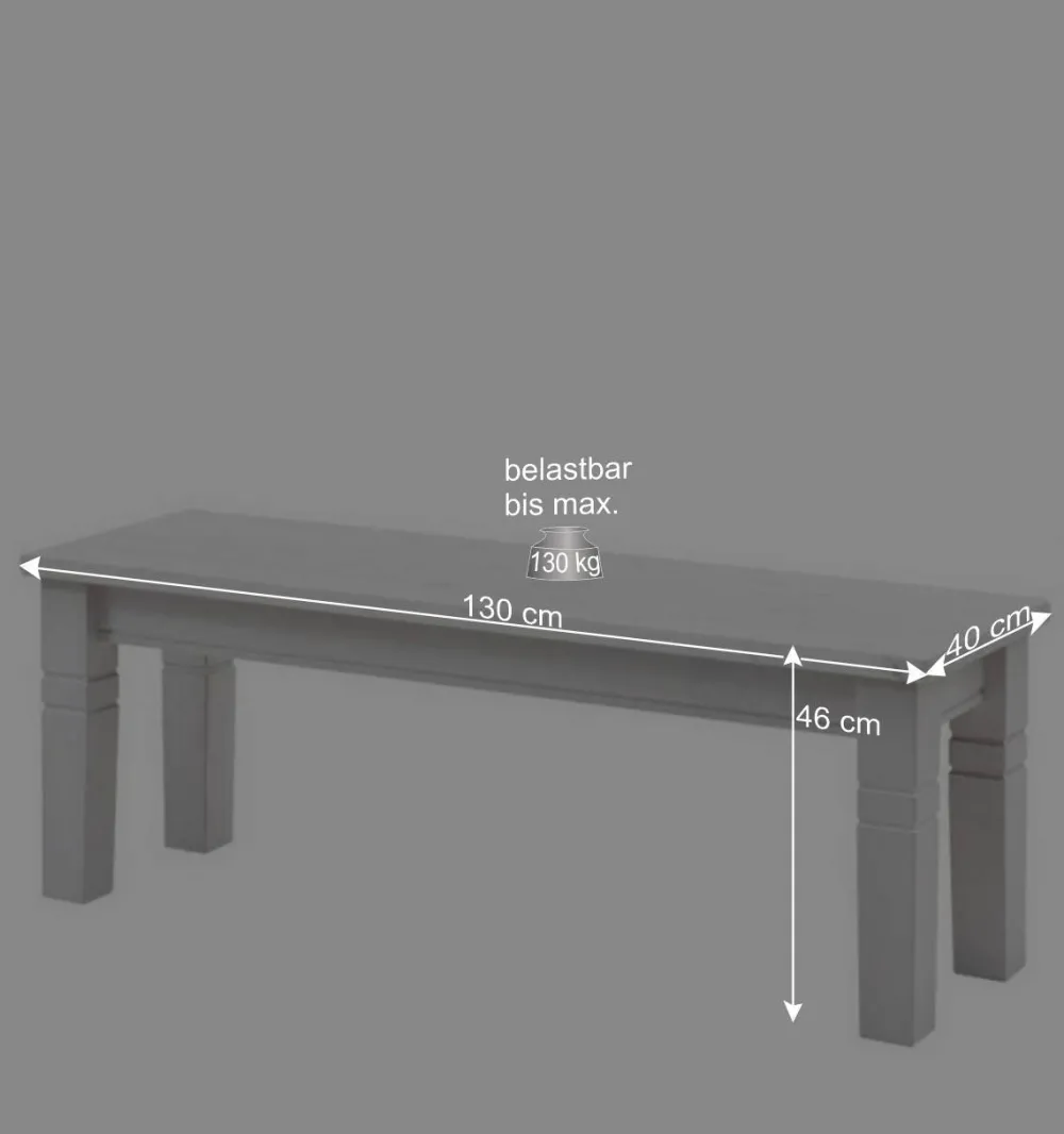 Wohnen Esszimmerbänke|Sitzbank*Essbank Satumare in Weiß