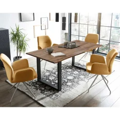 Wohnen Küchen-Essgruppen|Esszimmer Komplett*Essgruppe im Industry Style - Hawer (fünfteilig)