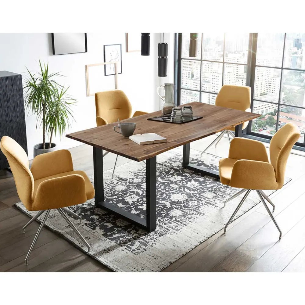 Wohnen Küchen-Essgruppen|Esszimmer Komplett*Essgruppe im Industry Style - Hawer (fünfteilig)