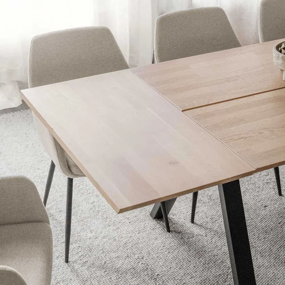 Wohnen Skandinavische Möbel|Esszimmer Komplett*Essgruppe im Skandinavischen Wohnstil - Ivona (siebenteilig)