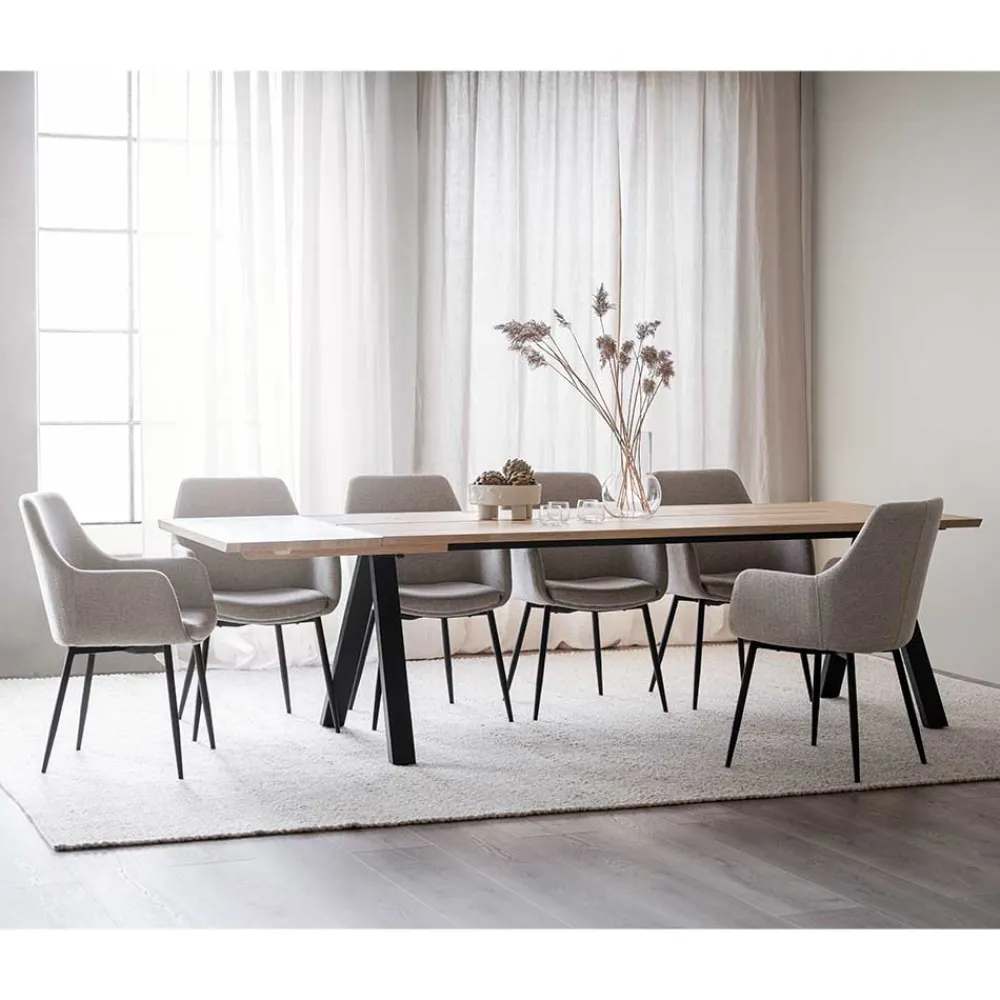 Wohnen Skandinavische Möbel|Esszimmer Komplett*Essgruppe im Skandinavischen Wohnstil - Ivona (siebenteilig)