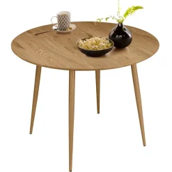 Wohnen Küchen-Essgruppen|Esszimmer Komplett*Essgruppe in Altrosa & Eiche - Eva (fünfteilig)