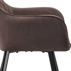 Wohnen Essgruppe in Braun mit Schwarz - Mikava (fünfteilig)