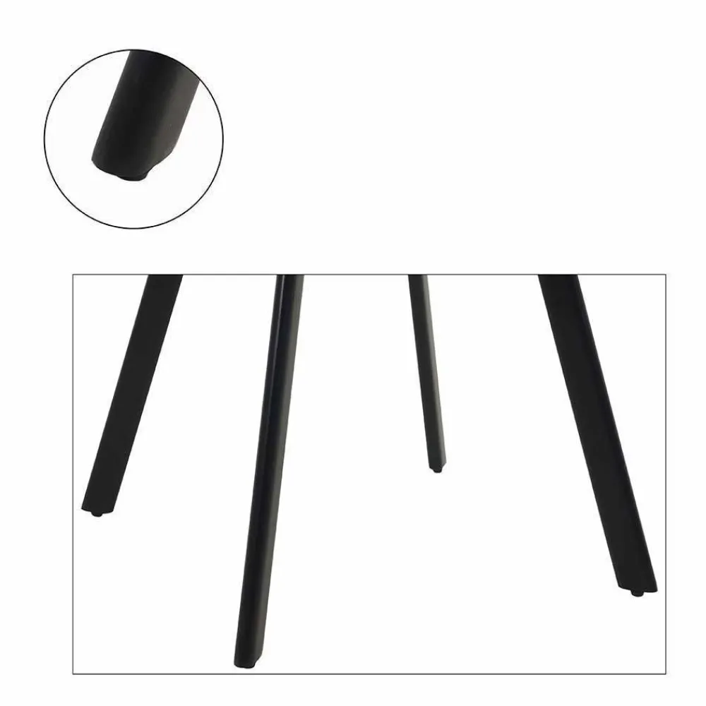 Wohnen Essgruppe in Braun mit Schwarz - Mikava (fünfteilig)