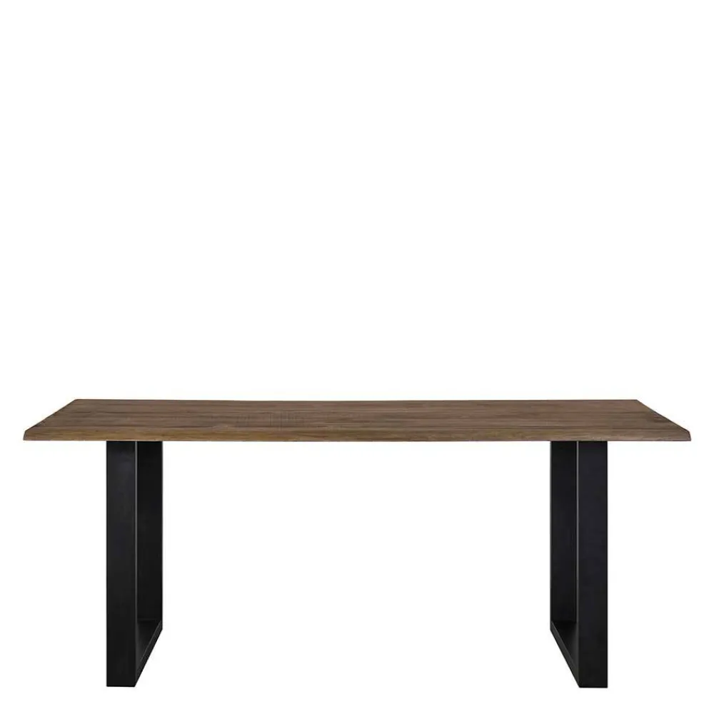 Wohnen Essgruppe in Braun mit Schwarz - Mikava (fünfteilig)