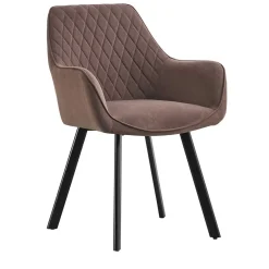 Wohnen Essgruppe in Braun mit Schwarz - Mikava (fünfteilig)