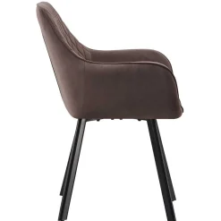 Wohnen Essgruppe in Braun mit Schwarz - Mikava (fünfteilig)