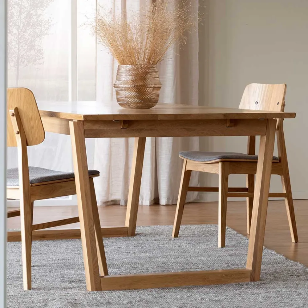 Wohnen Graue Möbel|Küchen-Essgruppen*Essgruppe in Eiche & Hellgrau - Nineo (siebenteilig)