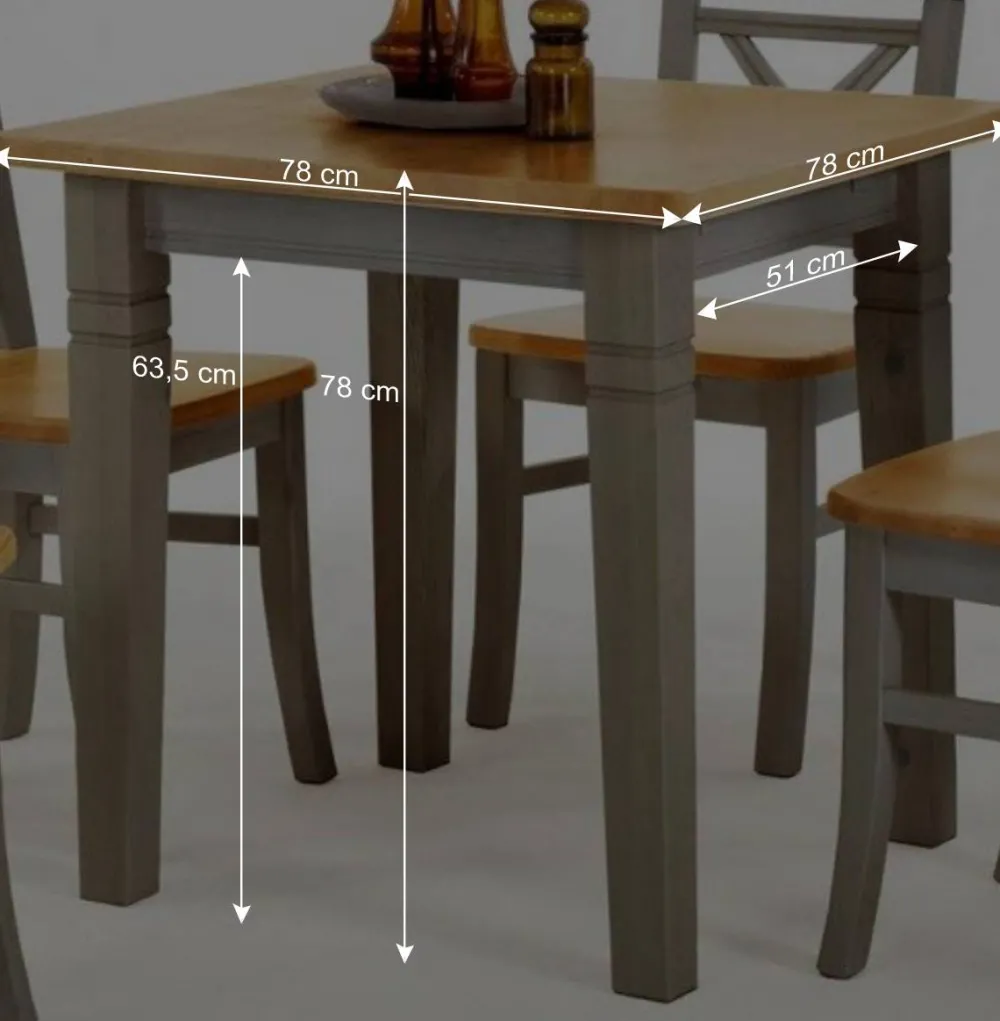 Wohnen Küchen-Essgruppen|Esszimmer Komplett*Essgruppe Jytte in Grau Kiefer (fünfteilig)