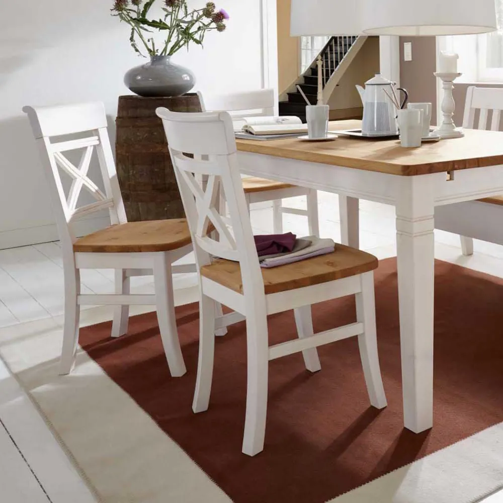 Wohnen Küchen-Essgruppen|Esszimmer Komplett*Essgruppe Lugon im Landhausstil (sechsteilig)