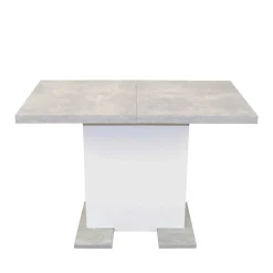 Wohnen Essgruppe mit mit Betonoptik Tisch - Zyana (fünfteilig)