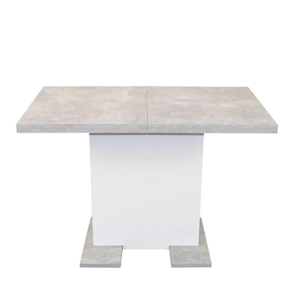 Wohnen Essgruppe mit mit Betonoptik Tisch - Zyana (fünfteilig)