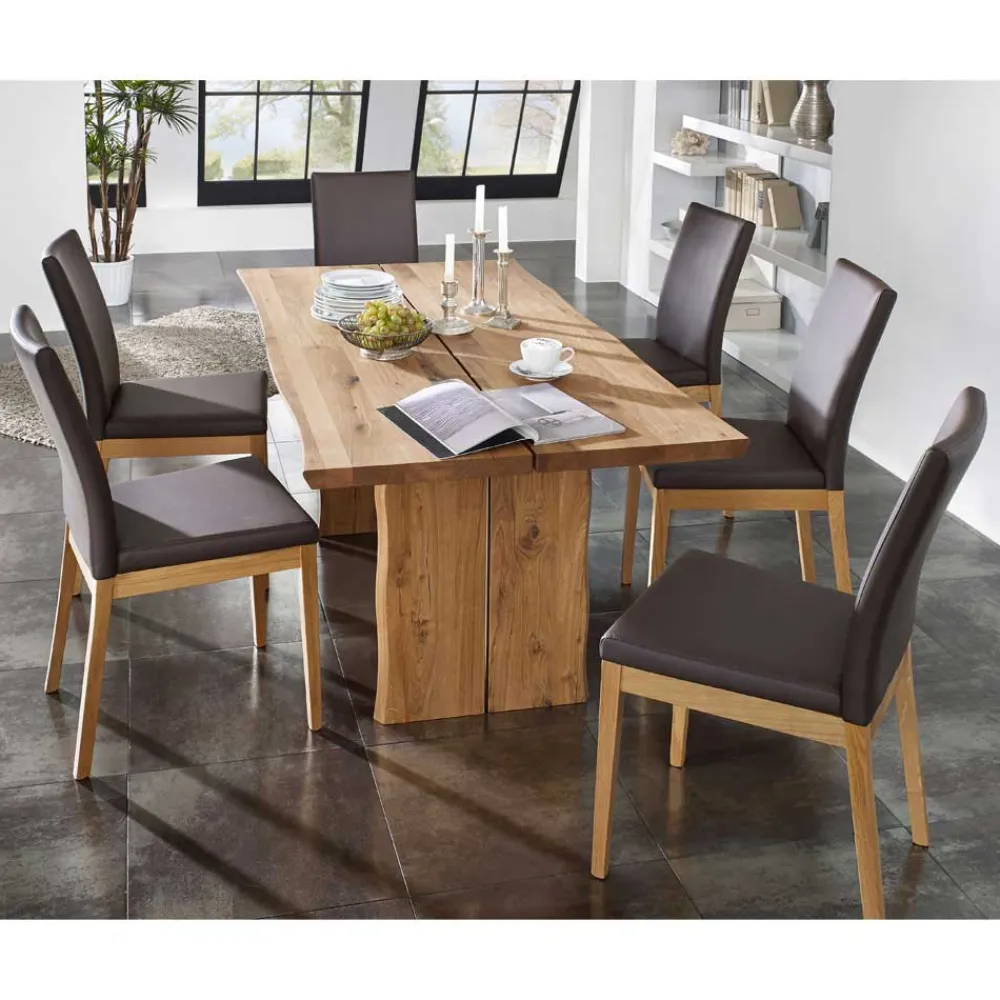 Wohnen Essgruppe Sympatia aus Wildeiche Massivholz (siebenteilig)