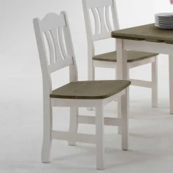 Wohnen Essgruppe Zamaiko in Weiß Grau Landhaus (fünfteilig)