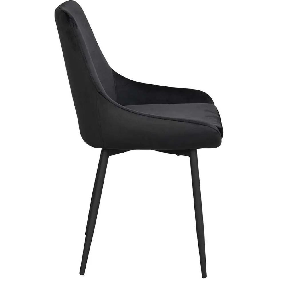 Wohnen Essplatzgruppe mit Samtstühlen - Pulva (siebenteilig)