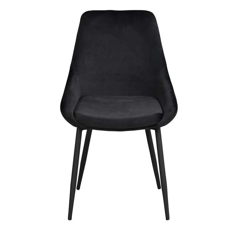 Wohnen Essplatzgruppe mit Samtstühlen - Pulva (siebenteilig)