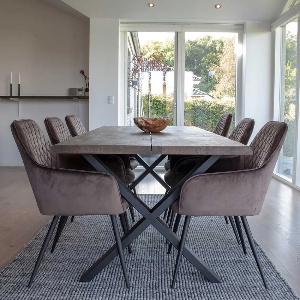 Wohnen Essplatzgruppe mit Tisch Räuchereiche - Traka (siebenteilig)