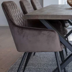 Wohnen Essplatzgruppe mit Tisch Räuchereiche - Traka (siebenteilig)