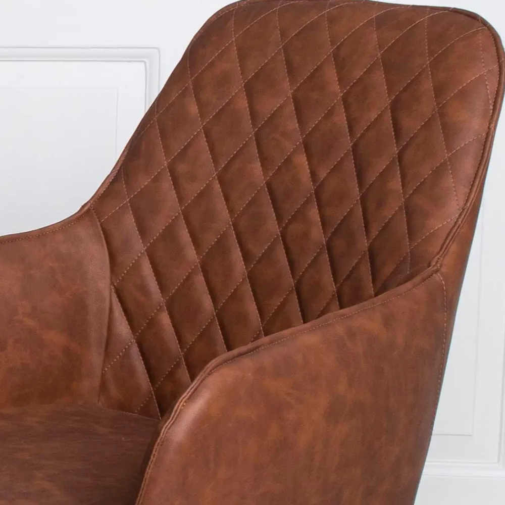 Wohnen Esstisch & Kunstleder Armlehnstühle - Jimma (siebenteilig)