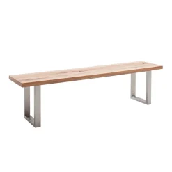 Wohnen Esstisch Bank aus Wildeiche & Edelstahl - Ovarion