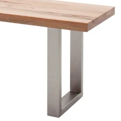 Wohnen Esstisch Bank aus Wildeiche & Edelstahl - Ovarion