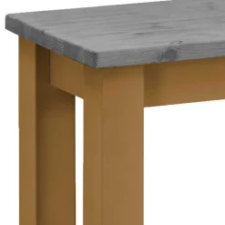 Wohnen Esstisch Bank in Grau & Laugenfarbig - Adrano