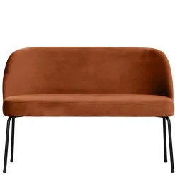 Wohnen Esstisch Bank in Rost Braun Samt - Feliz