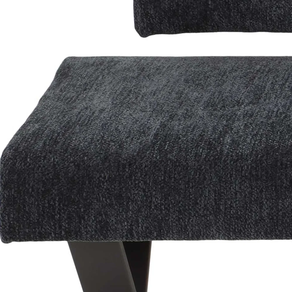 Wohnen Küchenbänke|Esszimmerbänke*Esstisch Bank mit Rückenlehne in Anthrazit - Cramania