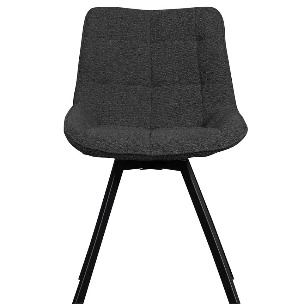Wohnen Küchenstühle|Esszimmerstühle*Esstisch Drehstuhl aus Boucle Stoff - Seymour (2er Set)