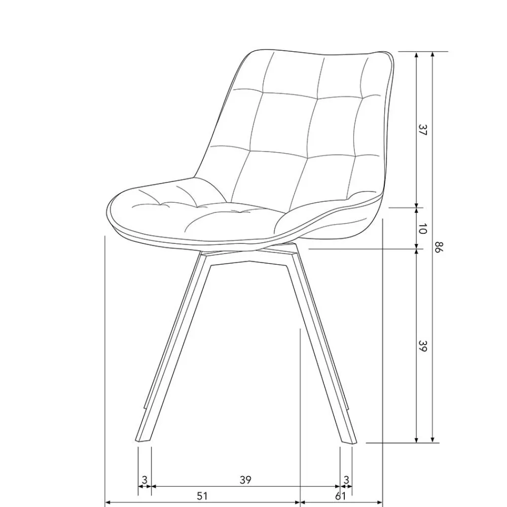 Wohnen Küchenstühle|Esszimmerstühle*Esstisch Drehstuhl aus Boucle Stoff - Seymour (2er Set)