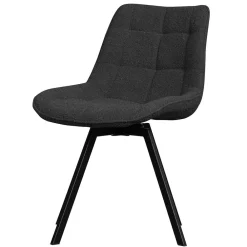 Wohnen Küchenstühle|Esszimmerstühle*Esstisch Drehstuhl aus Boucle Stoff - Seymour (2er Set)