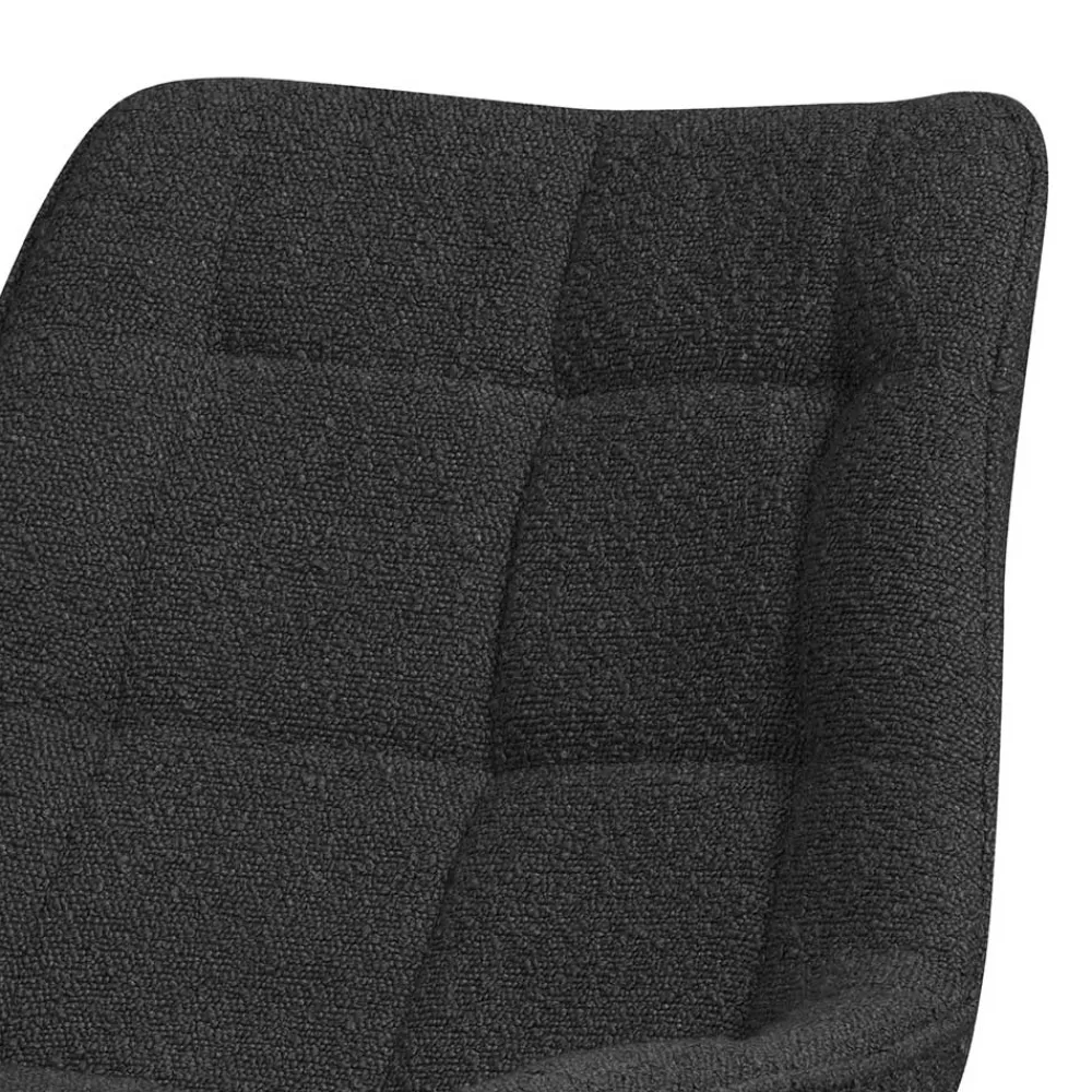 Wohnen Küchenstühle|Esszimmerstühle*Esstisch Drehstuhl aus Boucle Stoff - Seymour (2er Set)