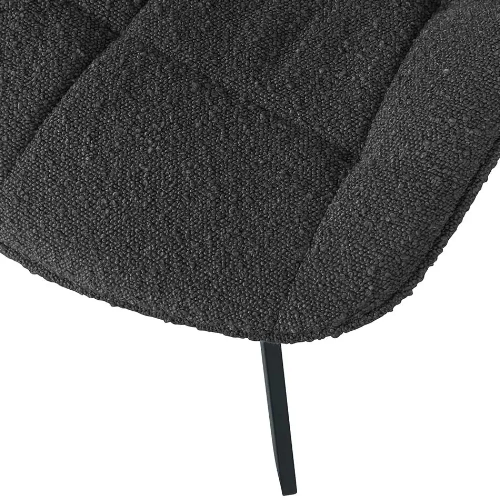 Wohnen Küchenstühle|Esszimmerstühle*Esstisch Drehstuhl aus Boucle Stoff - Seymour (2er Set)